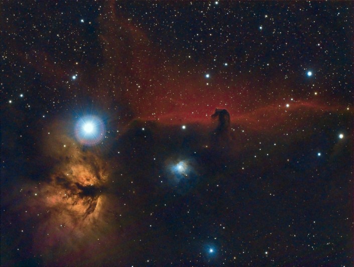Horsehead Nebula – distance: 1500 light years in Orion