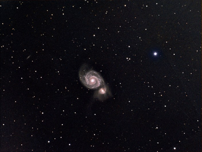 messier 51, Whirlpool Galaxy: distance  23 million light years